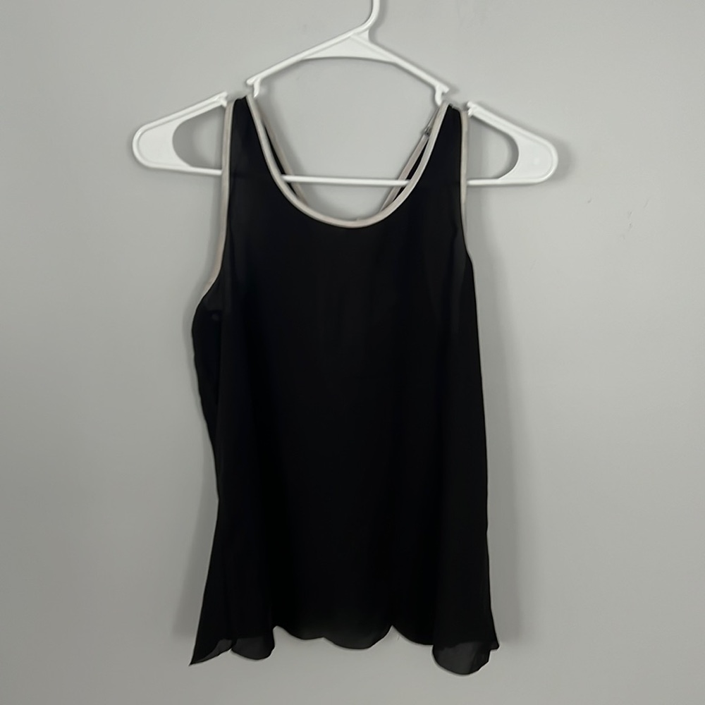 Black and white tank top.